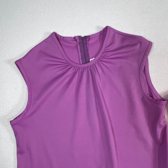 Lot of 2 Vicki Wayne's Shirt Wns Tank Top Sleeveless Size 12 Back Zip Purple Red - Picture 6 of 16